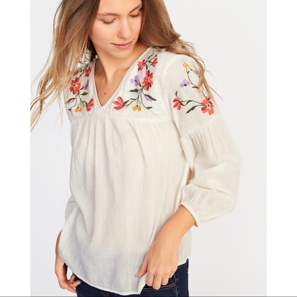Old Navy Embroidered Blouse